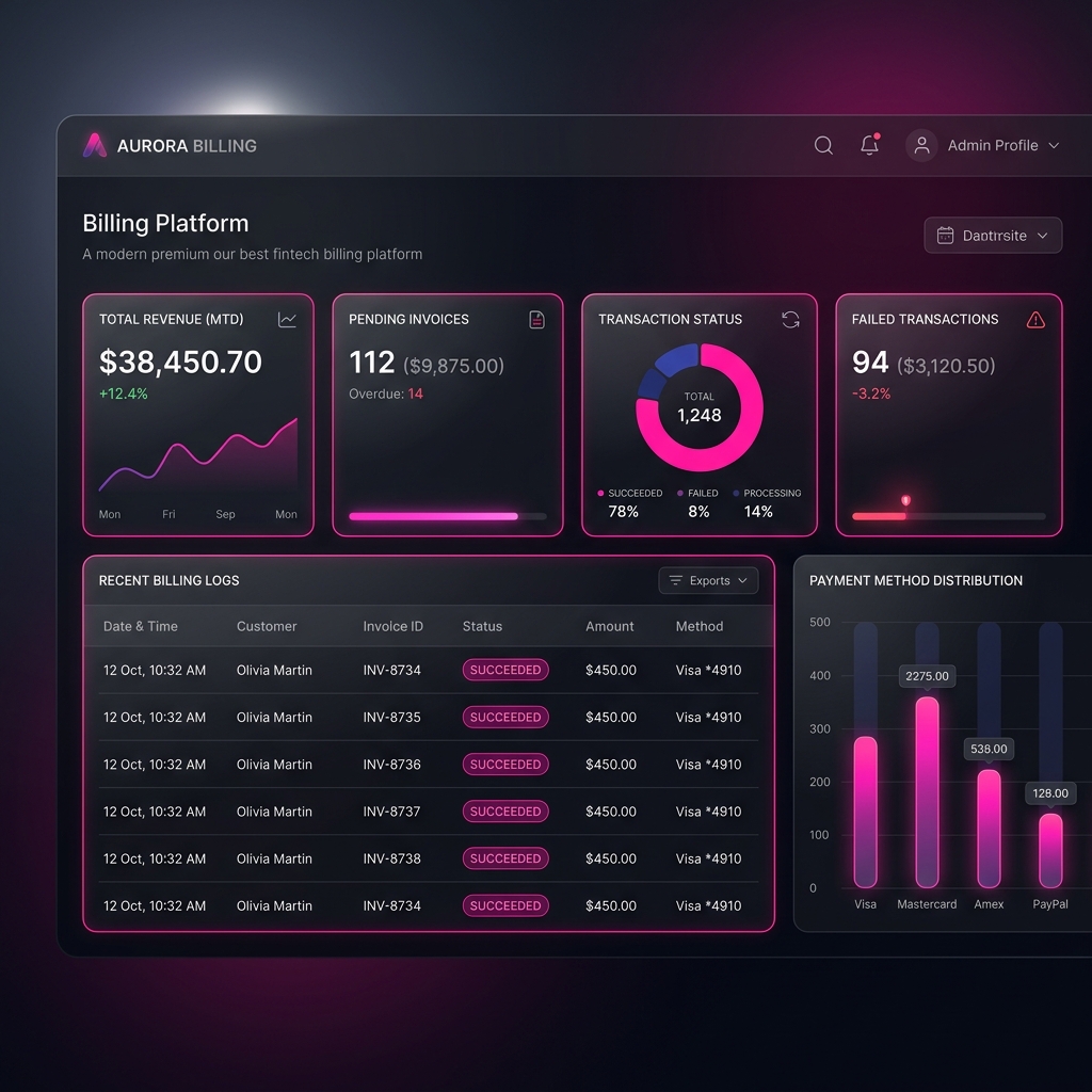 Fintech Payment Platform Mockup